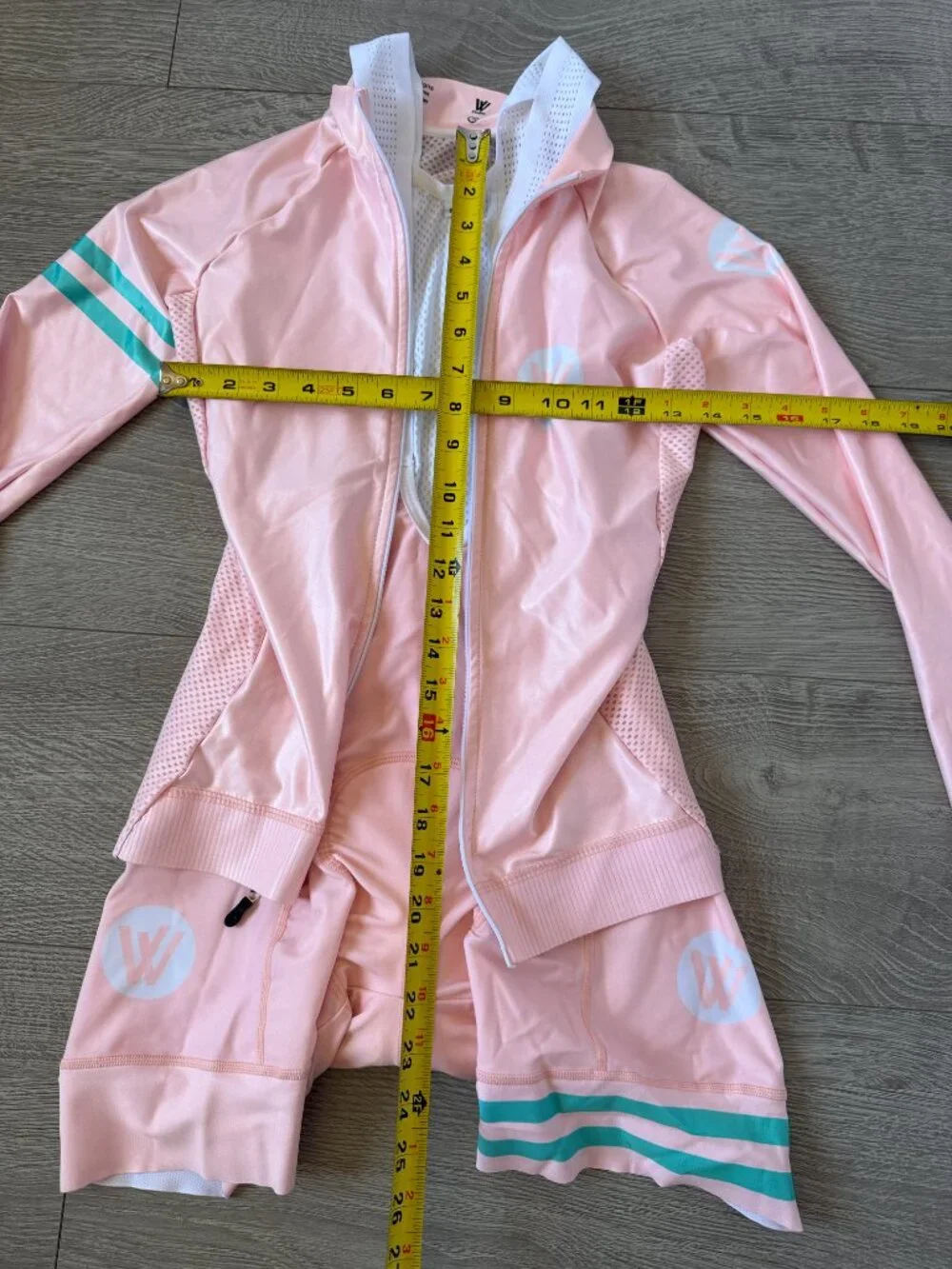 VV Sport Design Women's Pink Cycling Jersey & Bib Shorts Set Size S